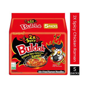 Samyang Buldak 2X Spicy Chicken Ramen - 140g ( 5 Pack)