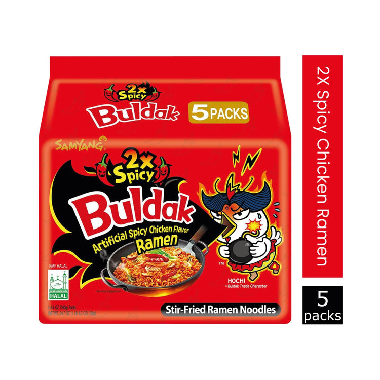 Samyang Buldak 2X Spicy Chicken Ramen - 140g ( 5 Pack)