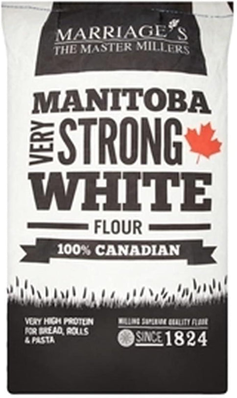 Marriage’s Millers Manitoba Very Strong White Bread Flour – 16kg | High-Protein Canadian Wheat Flour | Ideal for Bread, Pizza & Artisan Baking