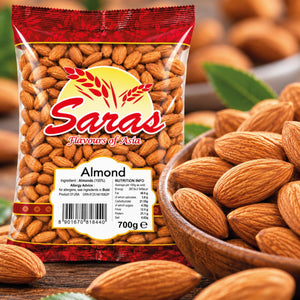 Saras Almonds 700g | Whole Almond Nuts | Dry Fruits & Nuts