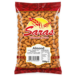 Saras Almonds 700g | Whole Almond Nuts | Dry Fruits & Nuts