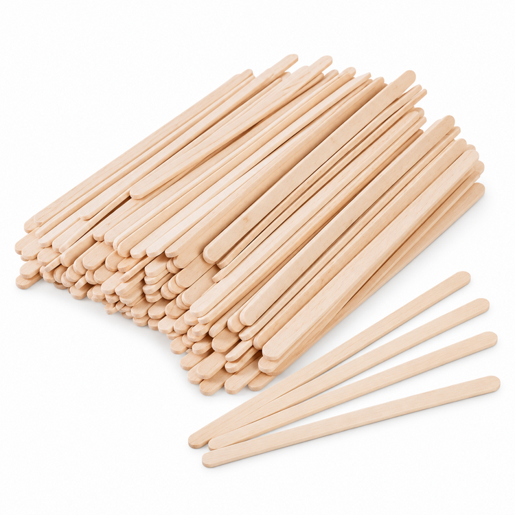 1000 Wooden Coffee & Tea Stirrers 140mm Disposable Sticks Cafes Offices Catering