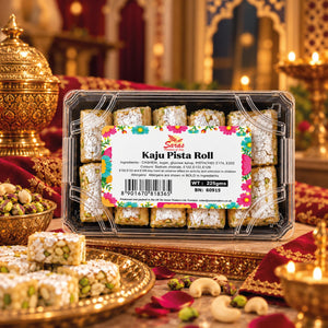 Saras Kaju Pista Roll 225g | Traditional Indian Cashew & Pistachio Sweet | Mithai
