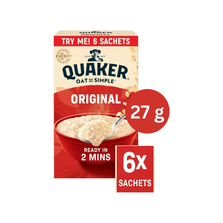 Quaker Oat So Simple Original Porridge Sachets 6x27g