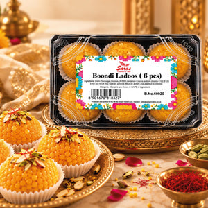 Saras Boondi Ladoo 6 Pieces | Traditional Indian Sweet | Mithai