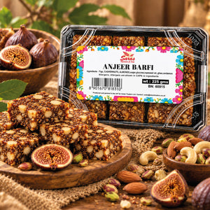 Saras Anjeer Barfi 225g | Traditional Indian Fig Sweet | Mithai
