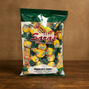 Saras Mango Bite Candy 300g | Mango Flavoured Toffees