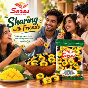 Saras Mango Bite Candy 75g | Mango Flavoured Candy