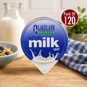 Lakeland UHT Whole Full Fat Milk Pods 12ml - Pack of 120