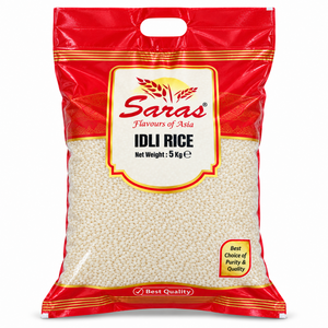 Saras Idli Rice 5kg – Indian Rice for Homemade Idli, Dosa and Uttapam Batter, South Indian Breakfast Cooking, Vegetarian Pantry Staple, Family Pack