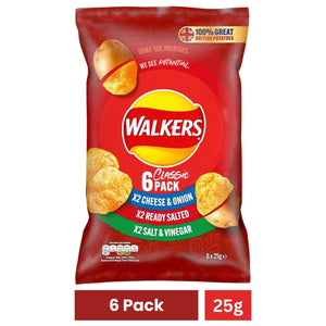 Walkers Classic Variety Multipack Crisps 6x25g