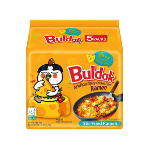 Samyang Hot Chicken Cheese Flavour Noodles - 140g (Pack of 5) - Yellow