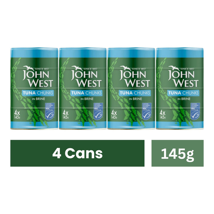 John West Tuna Chunks in Brine 4 x 145g