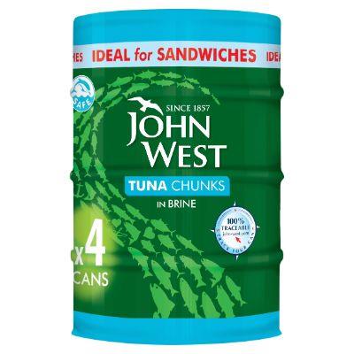 John West Tuna Chunks in Brine 4 x 145g
