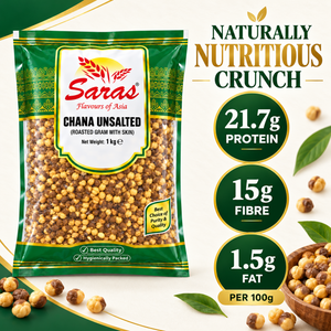 Saras Roasted Chana Unsalted 1Kg