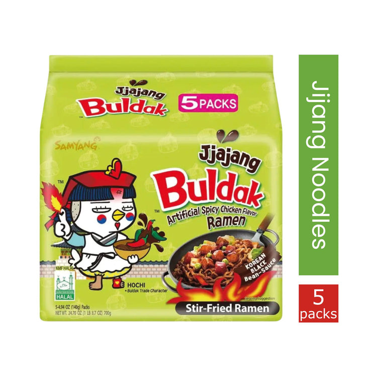 Samyang Jjajang Noodles - 140g (5 Pack) - Green