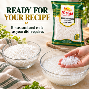 Saras Small Sago Seeds (Sabudana) 400g