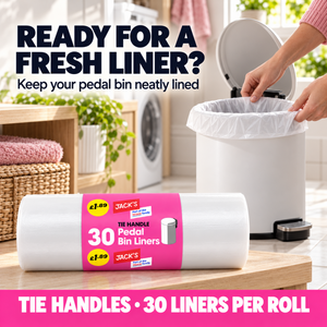 Jack's 30 Tie Handle Pedal Bin Liners