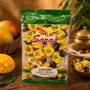 Saras Mango Bite Candy 75g | Mango Flavoured Candy