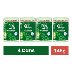 John West Tuna Chunks in Spring Water 4 x 145g
