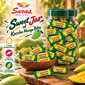 Saras Parle Kaccha Mango Bite Candy 75g | Raw Mango Flavoured Candy