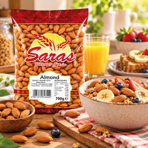 Saras Almonds 700g | Whole Almond Nuts | Dry Fruits & Nuts