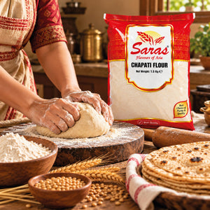Saras Chapati Flour 1.5kg | Indian Wheat Flour for Chapati & Roti