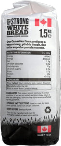 Marriage’s Millers Very Strong 100% Canadian White Bread Flour – 1.5kg | High-Protein Bread Flour | Perfect for Bread, Rolls & Pizza Dough