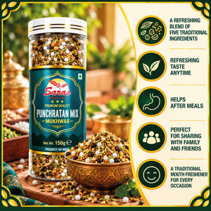 Saras Mukhwas Pancharatna Mix 250g | Indian Mouth Freshener