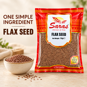 Saras Whole Brown Flax Seeds, Linseed (Alsi) 1kg,
