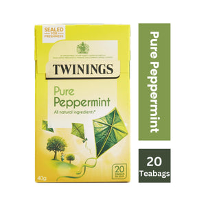 Twinings Pure Peppermint 20 Single Tea Bags 40g