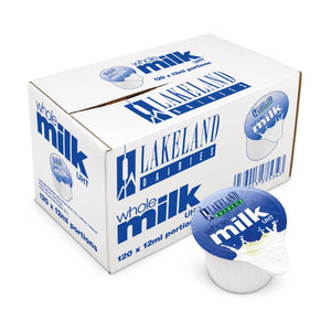 Lakeland UHT Whole Full Fat Milk Pods 12ml - Pack of 120