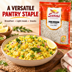 Saras Poha Medium 800G (Rice Flakes)