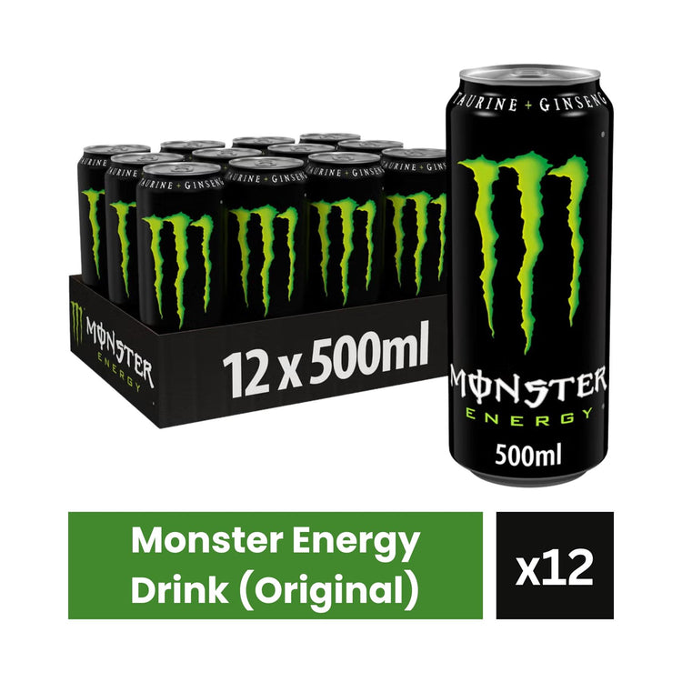 Monster Energy Drink  Original 500ml (Pack of 12)