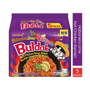 Samyang Buldak Habanero Lime Hot Chicken Ramen- 135g (Pack of 5)