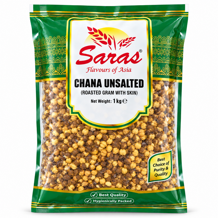 Saras Roasted Chana Unsalted 1Kg