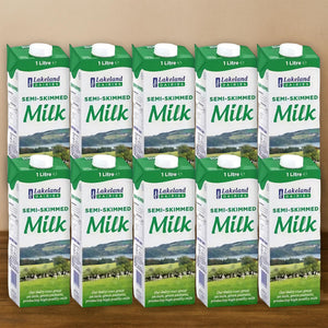 Lakeland Dairies Semi-Skimmed Milk 1L (Pack of 12)