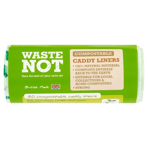 Waste Not - 20 Compostable Caddy Liners