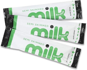 Lakeland  UHT Semi Milk Sticks 10ml (Pack of 240) | Convenient Long-Life Milk Portions for Hot Beverages | Suitable for Various Settings