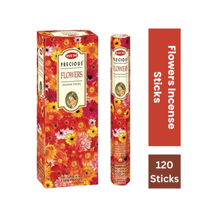 Hem Incense Sticks - Flowers (6 x 20g) -120 Sticks