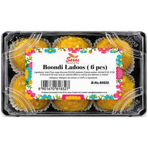 Saras Boondi Ladoo 6 Pieces | Traditional Indian Sweet | Mithai