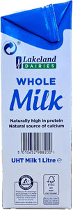 Lakeland Whole Milk 1L (Pack of 12) - BLUE