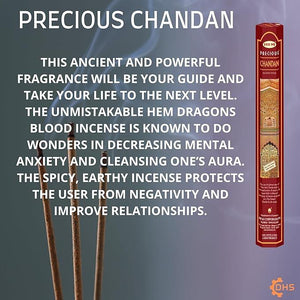 Hem Incense Sticks - Chandan (6 x 20g) -120 Sticks