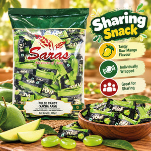 Saras Pulse Candy Kachcha Aam 300g | Raw Mango Flavoured Candy