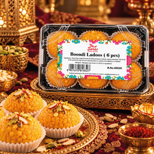 Saras Boondi Ladoo 6 Pieces | Traditional Indian Sweet | Mithai
