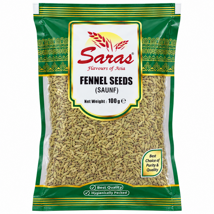 Saras Whole Fennel Seeds (Saunf) – 100g