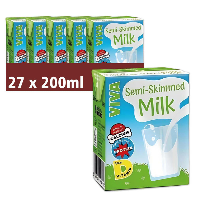 VIva Semi Skimmed Milk 200ml x 27