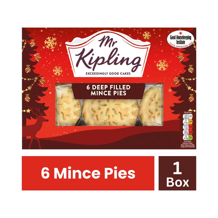 MR KIPLING 6  Mince Pies- 1 box