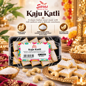 Saras Kaju Katli 225g | Traditional Indian Cashew Sweet | Mithai