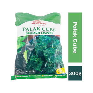 Saras Palak (Spinach) Cubes - 300g - FROZEN